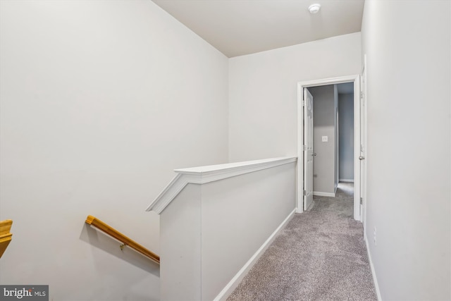 16758 Blackjack Oak Ln, Woodbridge, VA 22191 - corridor with an upstairs landing, carpet floors, and baseboards