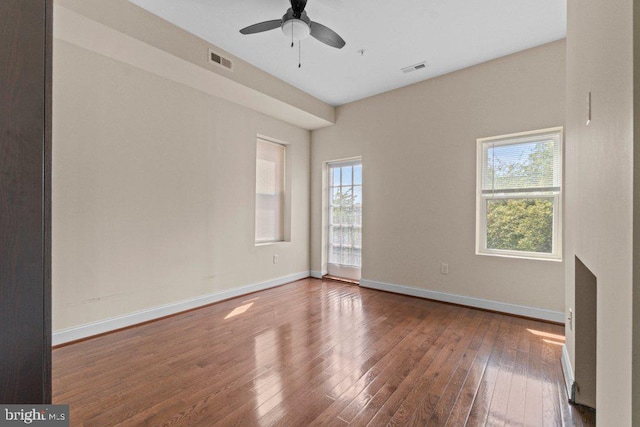 2740 Saint Paul St, Baltimore, MD 21218 - unfurnished room featuring wood-type flooring, ceiling fan, and baseboards