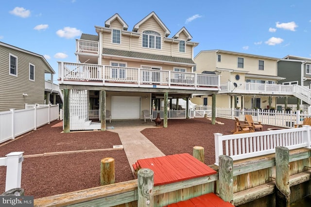 461 Anchor Rd, Tuckerton, NJ 08087 - rear view of property featuring a garage and a deck