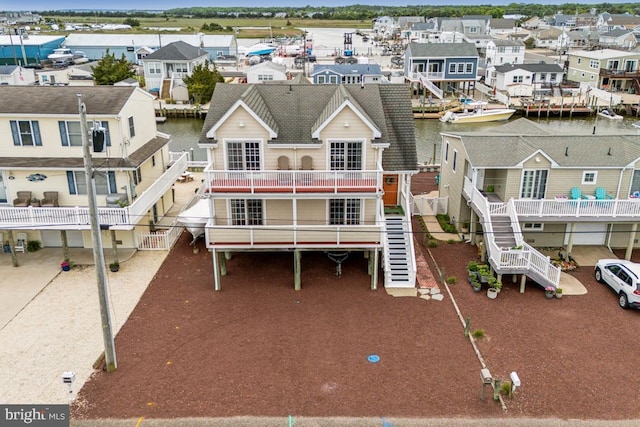 461 Anchor Rd, Tuckerton, NJ 08087 - aerial perspective of suburban area with a large body of water