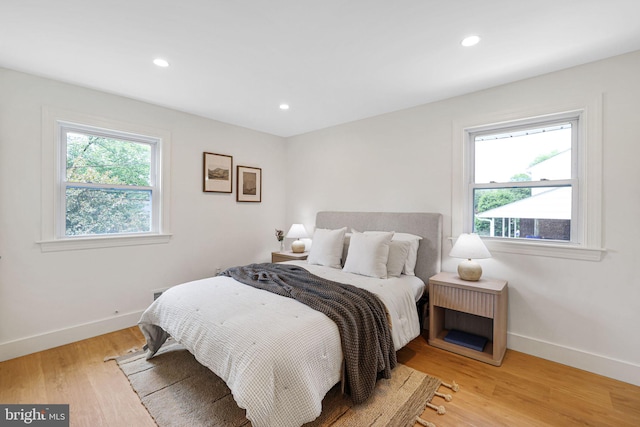 12300 La Plata St, Silver Spring, MD 20904 - bedroom featuring baseboards, light wood finished floors, and recessed lighting