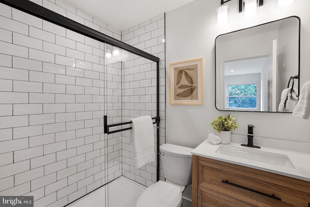 12300 La Plata St, Silver Spring, MD 20904 - bathroom with vanity, a stall shower, and toilet