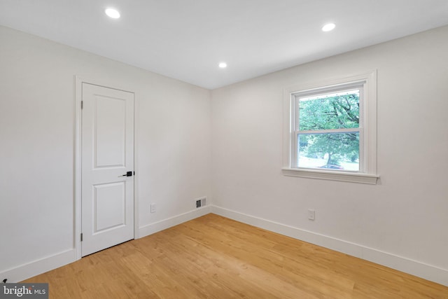 12300 La Plata St, Silver Spring, MD 20904 - spare room featuring light wood-type flooring, baseboards, and recessed lighting