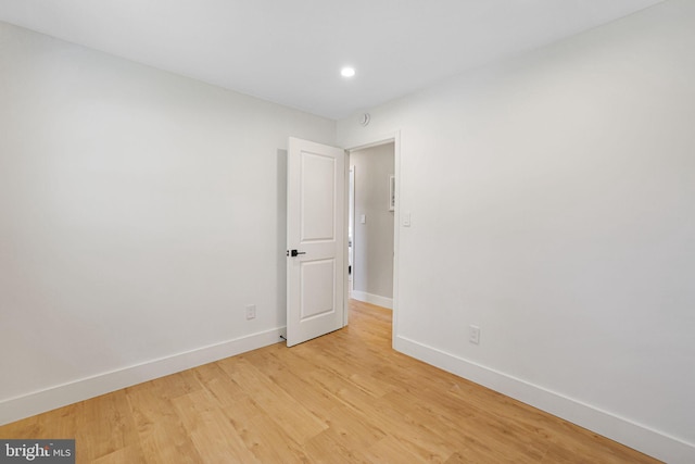 12300 La Plata St, Silver Spring, MD 20904 - spare room with baseboards, light wood-style flooring, and recessed lighting