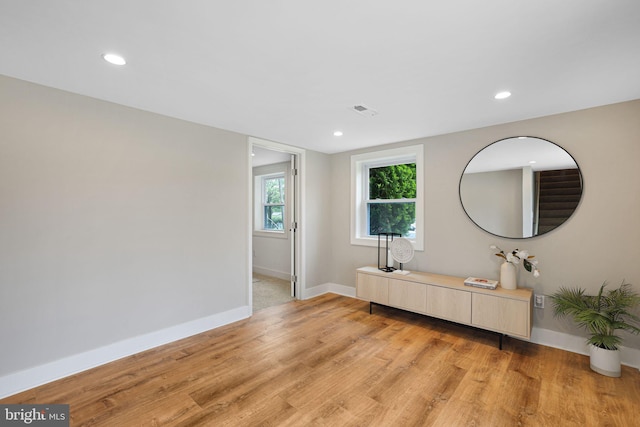 12300 La Plata St, Silver Spring, MD 20904 - interior space featuring light wood-style floors, baseboards, recessed lighting, and radiator