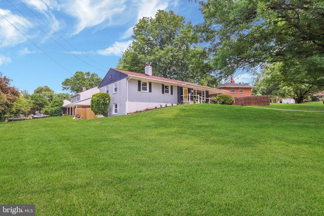 12300 La Plata St, Silver Spring, MD 20904 - view of front of home featuring a chimney and brick siding