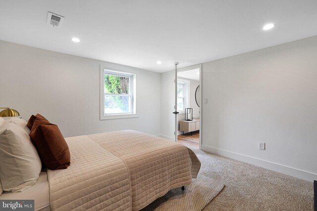 12300 La Plata St, Silver Spring, MD 20904 - bedroom featuring baseboards, recessed lighting, and light colored carpet
