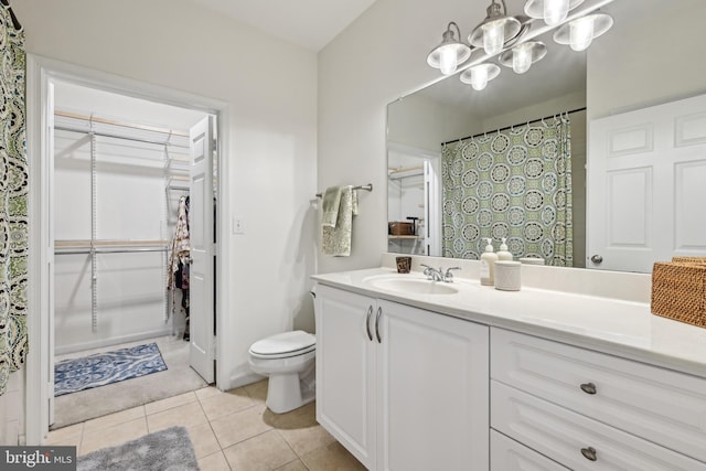 12925 Centre Park Cir Unit 106, Herndon, VA 20171 - full bathroom with vanity, toilet, tile patterned flooring, and a chandelier