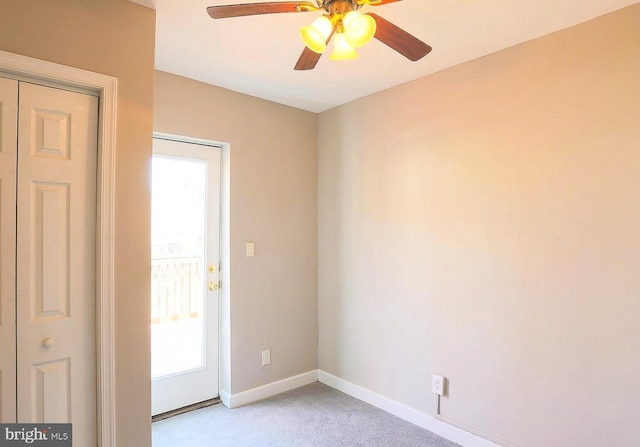 1114 W Cross St, Baltimore, MD 21230 - spare room featuring light colored carpet and a ceiling fan