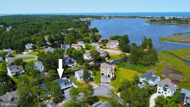 917 Lake View Dr, Bethany Beach, DE 19930 - aerial overview of property's location with a large body of water and nearby suburban area