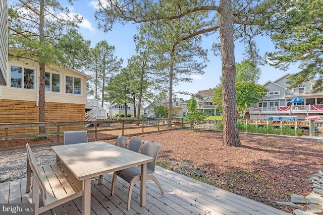 917 Lake View Dr, Bethany Beach, DE 19930 - deck with outdoor dining area and a residential view