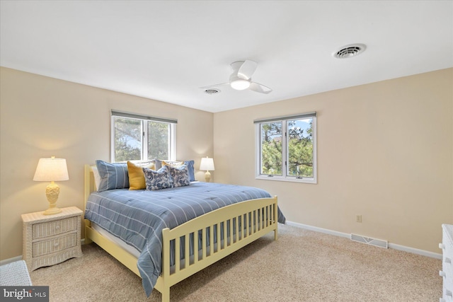 917 Lake View Dr, Bethany Beach, DE 19930 - carpeted bedroom featuring baseboards and a ceiling fan