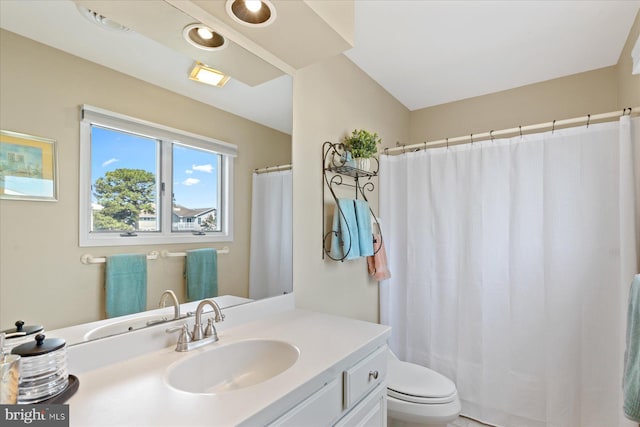 917 Lake View Dr, Bethany Beach, DE 19930 - full bathroom featuring toilet, vanity, and a shower with curtain