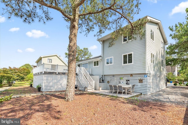 917 Lake View Dr, Bethany Beach, DE 19930 - rear view of house featuring stairs and a patio area