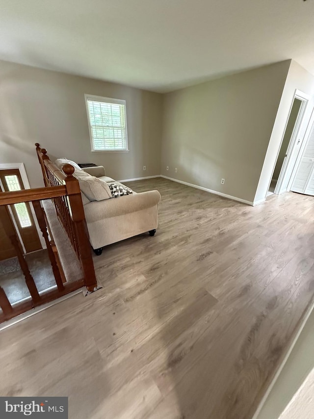 6802 Grays Mill Rd, Warrenton, VA 20187 - living room featuring wood finished floors and baseboards
