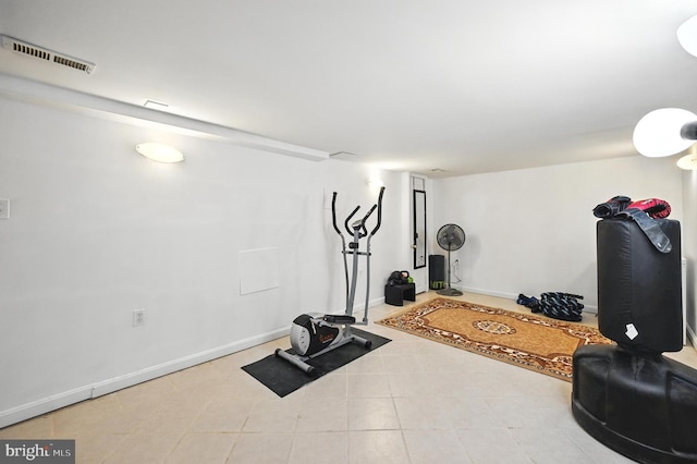 3921 22nd St NE, Washington, DC 20018 - workout room featuring tile patterned flooring