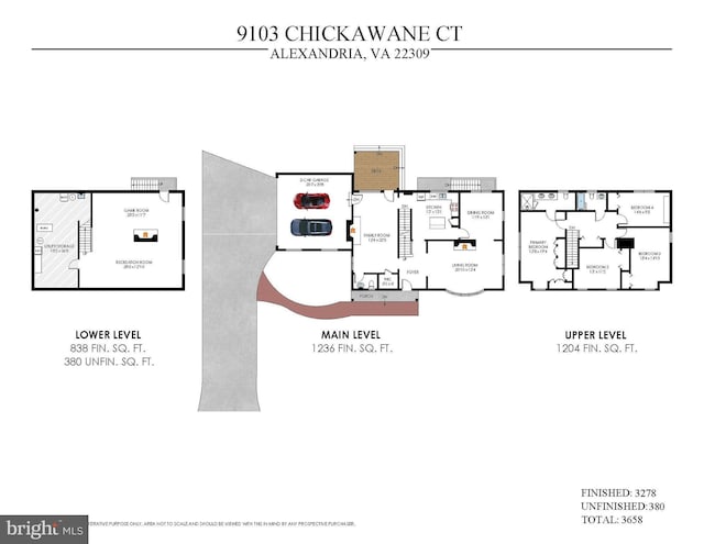 9103 Chickawane Ct, Alexandria, VA 22309 - room layout