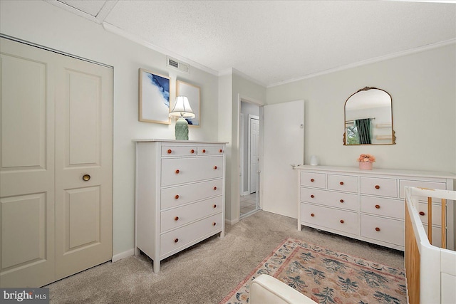 425 Robin Dr Unit 302, Ocean City, MD 21842 - bedroom featuring light colored carpet and crown molding