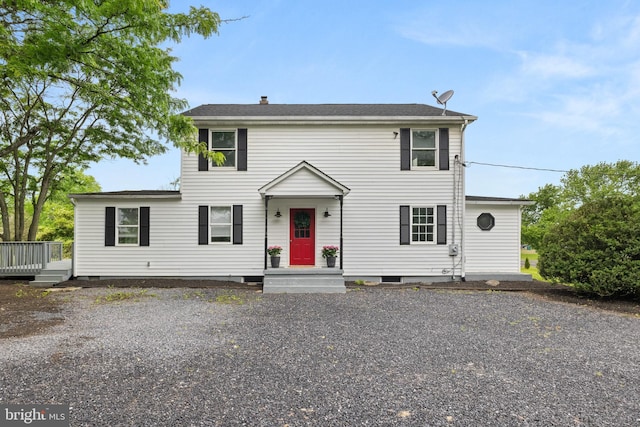 1164 Fairfax Pike, White Post, VA 22663 - view of front facade featuring a deck and crawl space