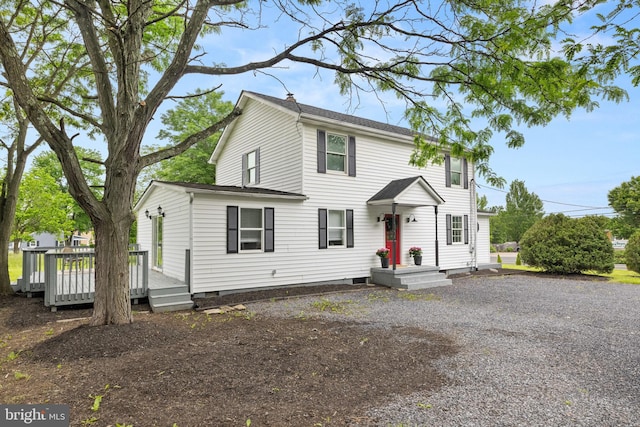 1164 Fairfax Pike, White Post, VA 22663 - view of front of home with a wooden deck