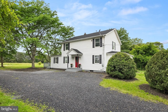 1164 Fairfax Pike, White Post, VA 22663 - view of front facade featuring a chimney and driveway