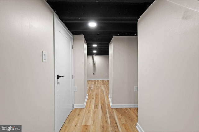 1728 S Bancroft St, Philadelphia, PA 19145 - hallway featuring light wood-style floors and baseboards