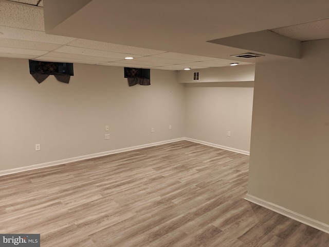 3910 Gatehouse Ln, Skippack, PA 19474 - finished below grade area with wood finished floors, a drop ceiling, and baseboards
