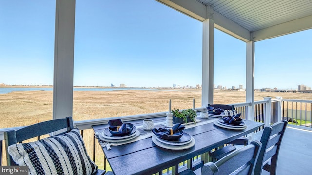 21 Hart Ln, Ventnor City, NJ 08406 - view of patio / terrace with a water view and outdoor dining space