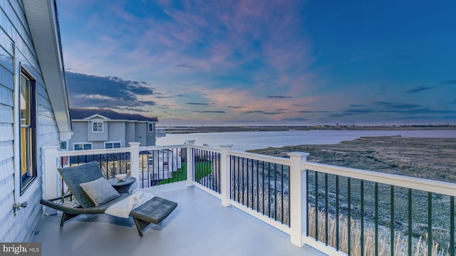 21 Hart Ln, Ventnor City, NJ 08406 - balcony at dusk with a water view