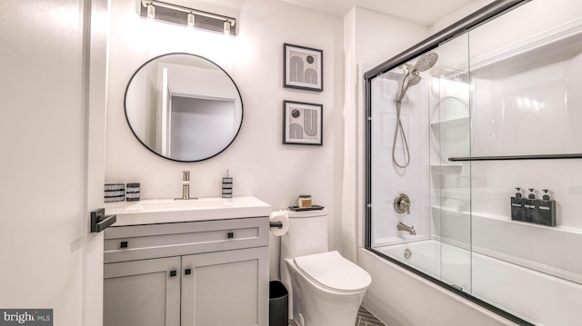 21 Hart Ln, Ventnor City, NJ 08406 - bathroom with vanity, toilet, and bath / shower combo with glass door