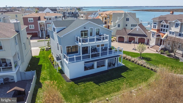 21 Hart Ln, Ventnor City, NJ 08406 - aerial view of residential area featuring a large body of water