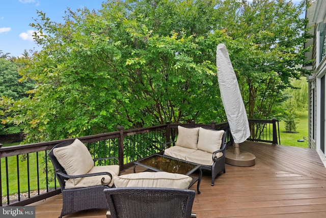 8800 Primula Dr, Laytonsville, MD 20882 - wooden terrace featuring an outdoor hangout area