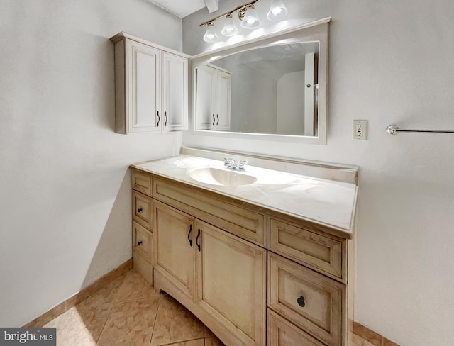 13109 Mica Ct, Silver Spring, MD 20904 - bathroom with vanity, baseboards, and tile patterned floors