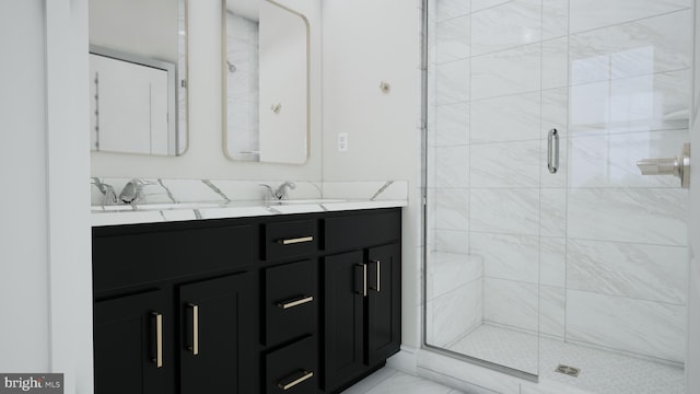 42096 Picasso Sq, Ashburn, VA 20148 - bathroom featuring double vanity and a stall shower