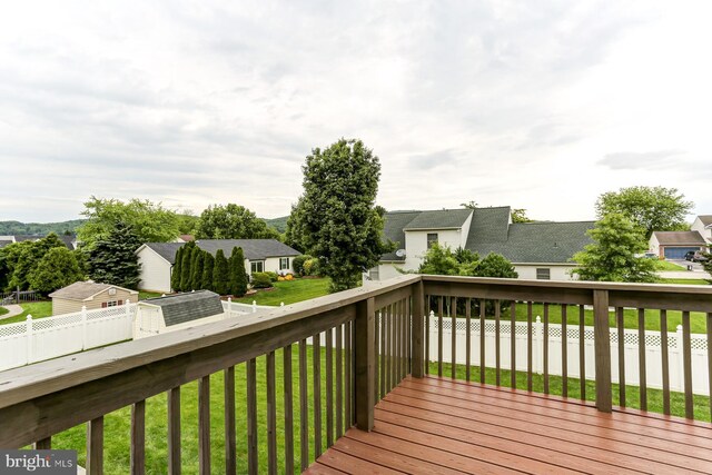 1667 Beech Ln, Hanover, PA 17331 - wooden deck with a residential view and a yard