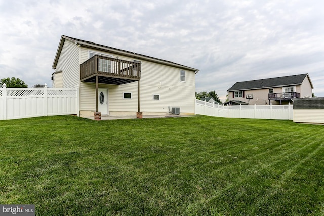 1667 Beech Ln, Hanover, PA 17331 - back of house with central air condition unit, a patio, and a balcony