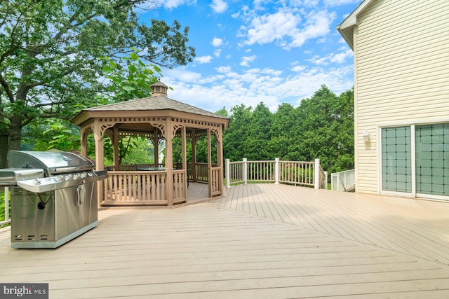 9710 Magledt Rd, Baltimore, MD 21234 - wooden terrace with a grill and a gazebo