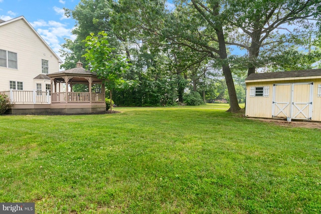 9710 Magledt Rd, Baltimore, MD 21234 - view of green lawn with a gazebo and a storage unit