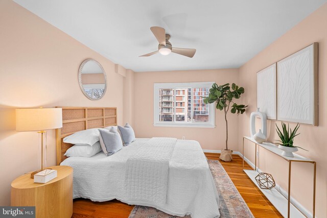 320 G St SW, Washington, DC 20024 - bedroom featuring wood finished floors and ceiling fan