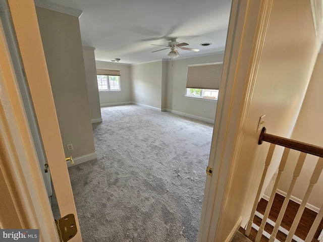 204 Turtle Cv Unit 116, Laurel, DE 19956 - carpeted spare room with a ceiling fan, baseboards, and ornamental molding