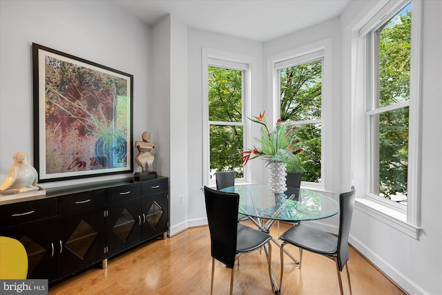 1508 R St NW Unit 2, Washington, DC 20009 - dining area featuring light wood-style floors and baseboards