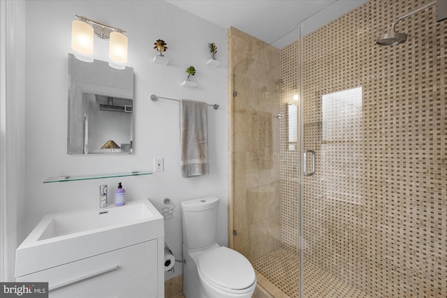 1508 R St NW Unit 2, Washington, DC 20009 - full bath featuring vanity, toilet, and a shower stall