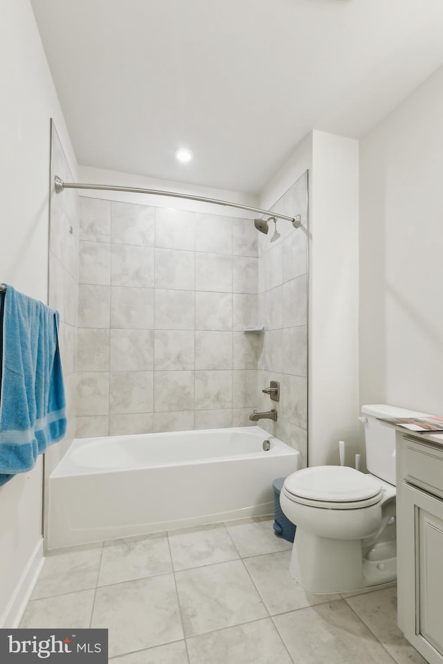 121 Mountain Path Ln, Stafford, VA 22554 - full bath featuring toilet, bathing tub / shower combination, vanity, and tile patterned floors