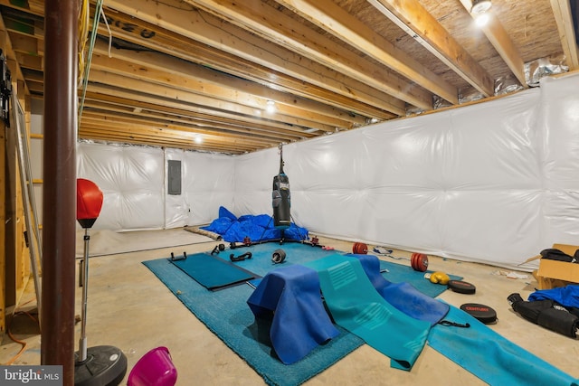121 Mountain Path Ln, Stafford, VA 22554 - workout area featuring electric panel