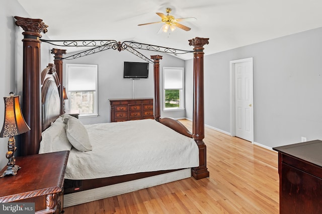 10604 Sourwood Ct, Laurel, MD 20723 - bedroom with light wood finished floors and lofted ceiling