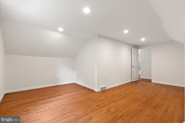 33 Duffield Pl, Princeton, NJ 08540 - additional living space featuring lofted ceiling, recessed lighting, baseboards, and light wood-style floors