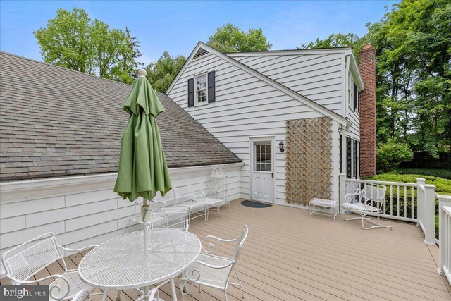 33 Duffield Pl, Princeton, NJ 08540 - wooden terrace featuring outdoor dining area
