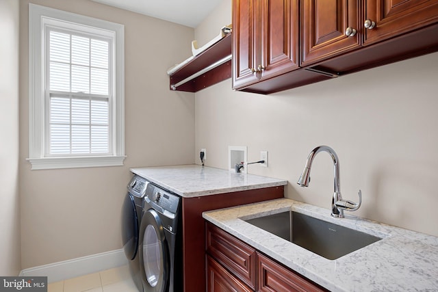213 Athena Ct, Wilmington, DE 19808 - laundry room with cabinet space, healthy amount of natural light, baseboards, and washer and dryer