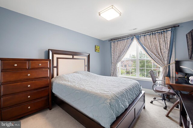 213 Athena Ct, Wilmington, DE 19808 - bedroom with light colored carpet, a desk, and baseboards