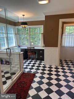 46 Harness Creek View Ct, Annapolis, MD 21403 - kitchen with a wainscoted wall and light floors